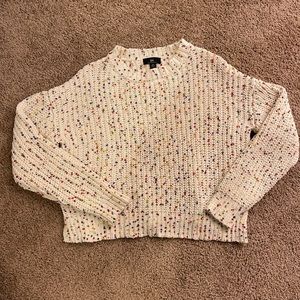 White speckled sweater